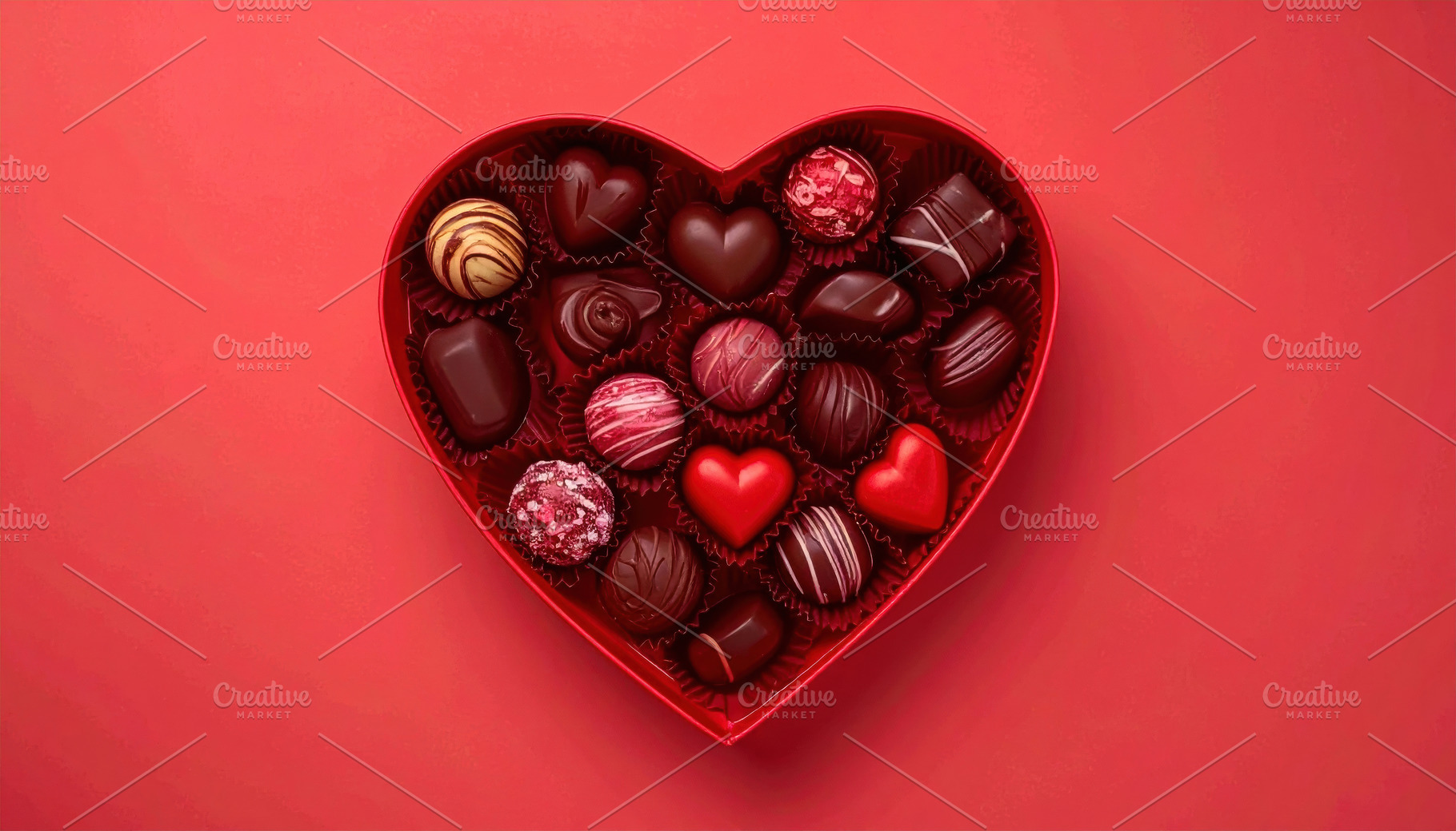 Red Heart Box of Valentine Chocolates, a Holiday Photo by Davizro's Market