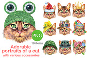 Portraits of Somali cat, an Animal Illustration by Watercolor fantasy (Thumbnail 1 of 6)