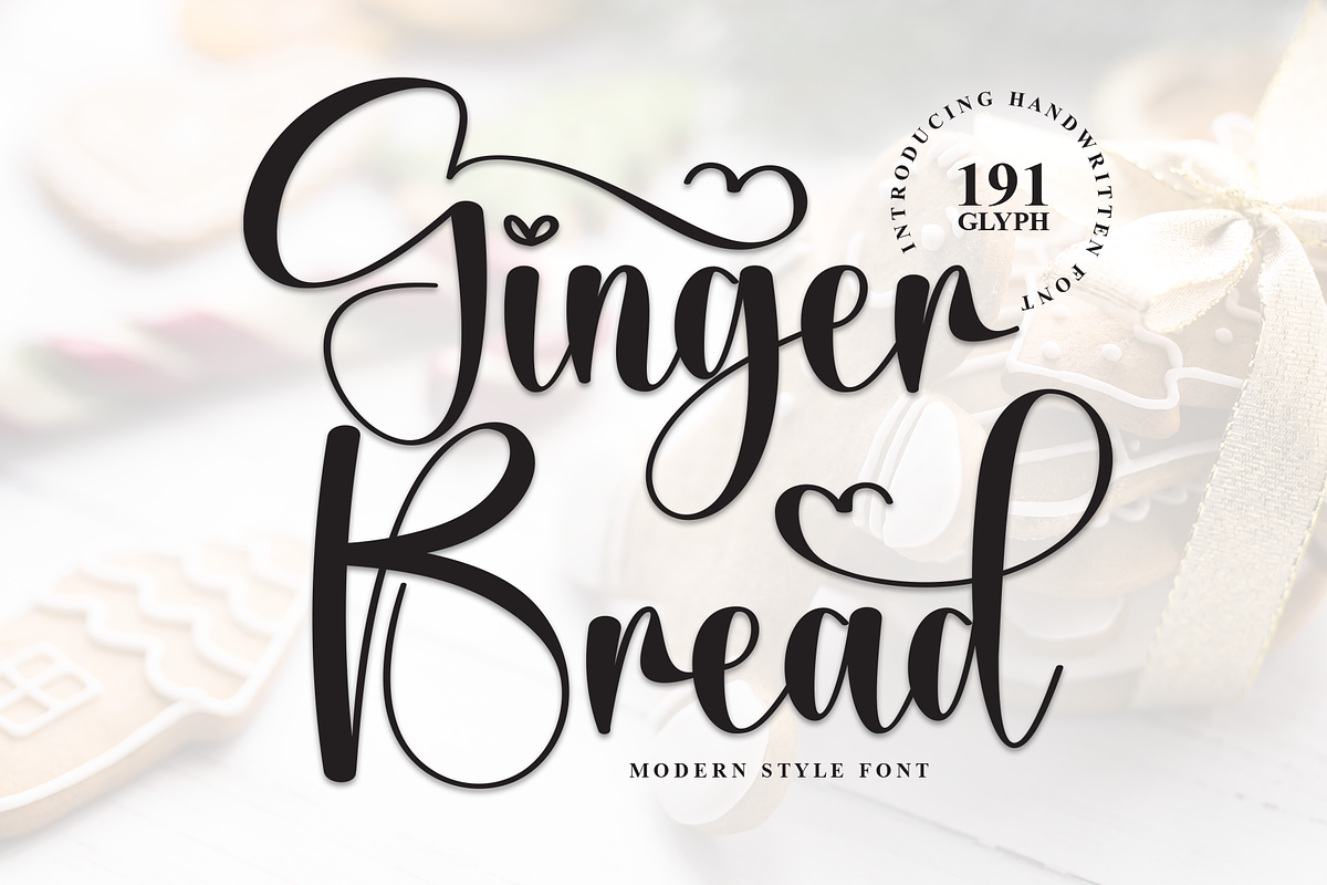 Ginger Bread | Script Font, a Handwritten Font by Scratchones (Photo 1 of 9)