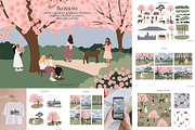 Summer in park illustration bundle, a Person Illustration by LyubovZaytseva (Thumbnail 2 of 9)