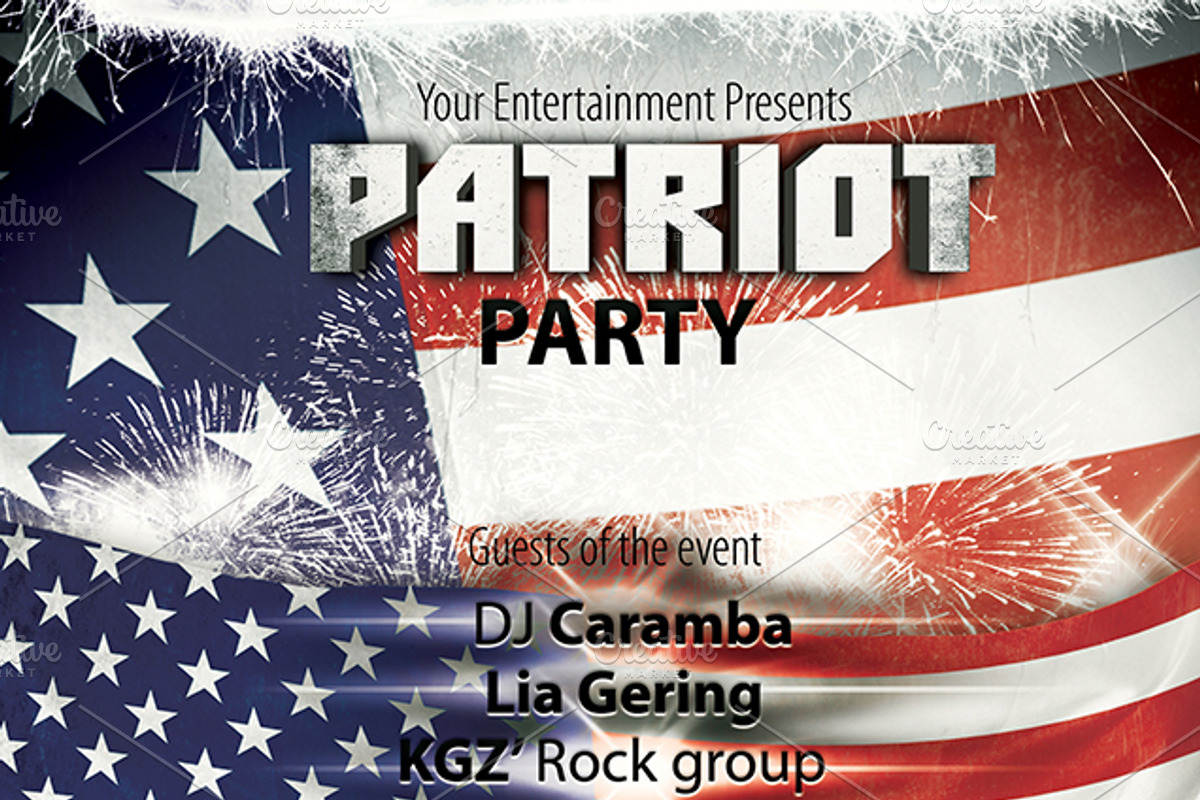 Patriot Themed Template, a Flyer Template by zheksha (Photo 2 of 5)