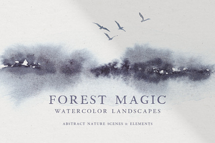 Abstract Watercolor Landscapes
