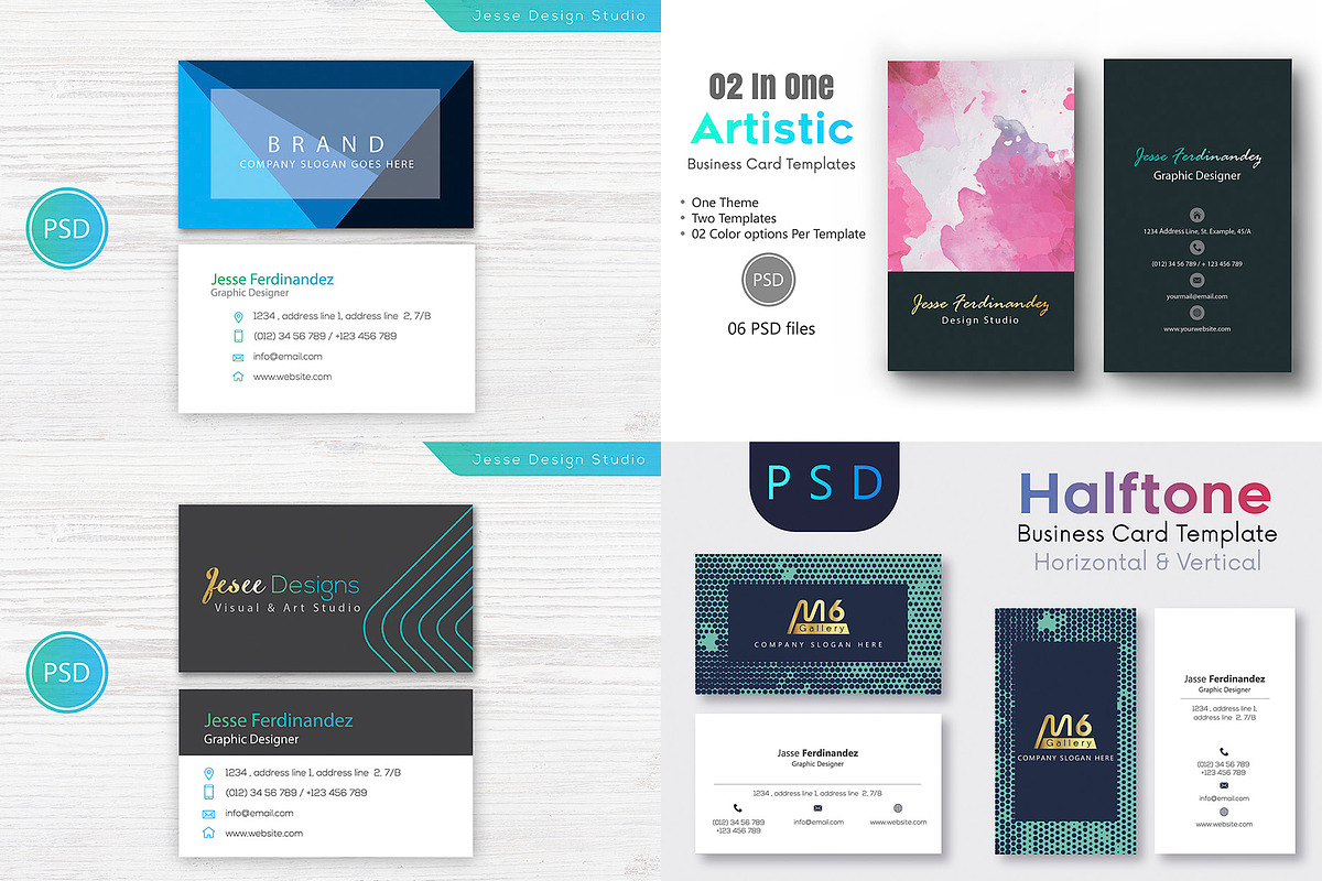 125 Business Card MEGA Bundle, a Business Card Template by M6 Gallery (Photo 17 of 33)