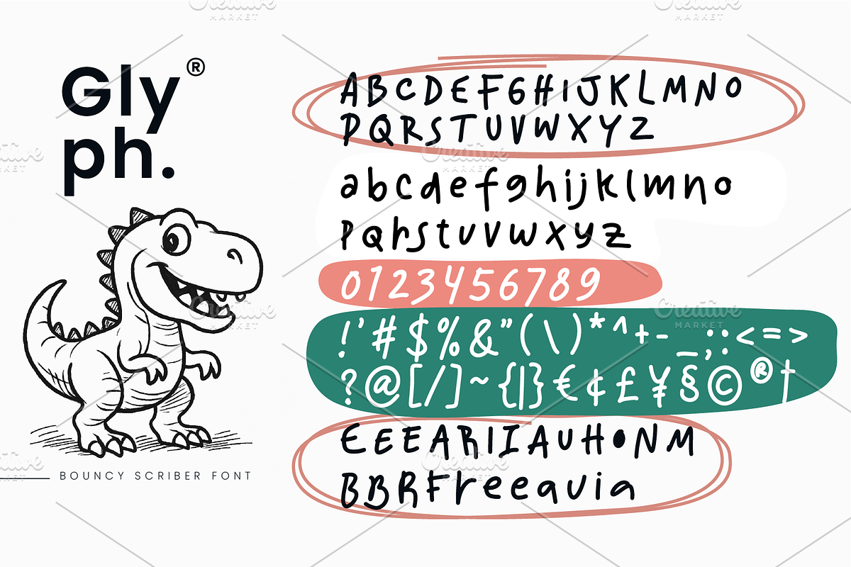 Bouncy Scriber Handwriting Font, a Handwritten Font by Ronny Studio (Photo 7 of 8)