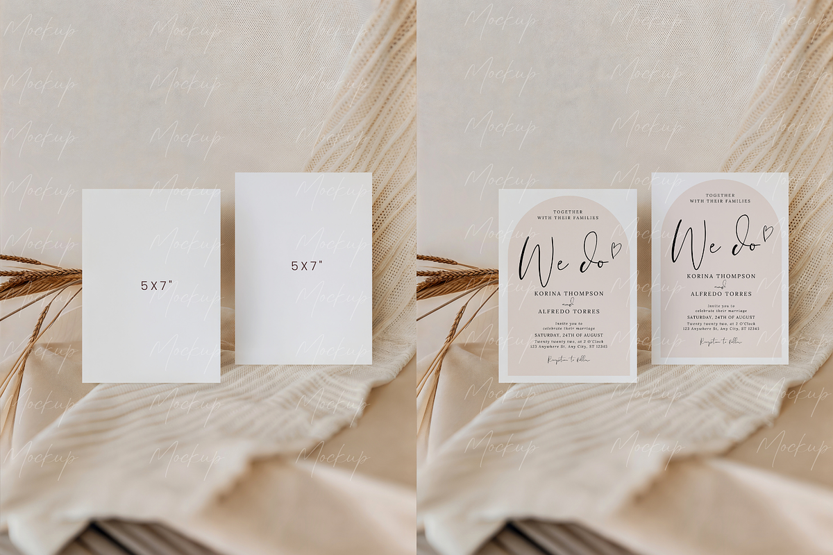 Aesthetic Card Mockup Wheat, a Product Mockup by TatiMockup (Photo 2 of 3)