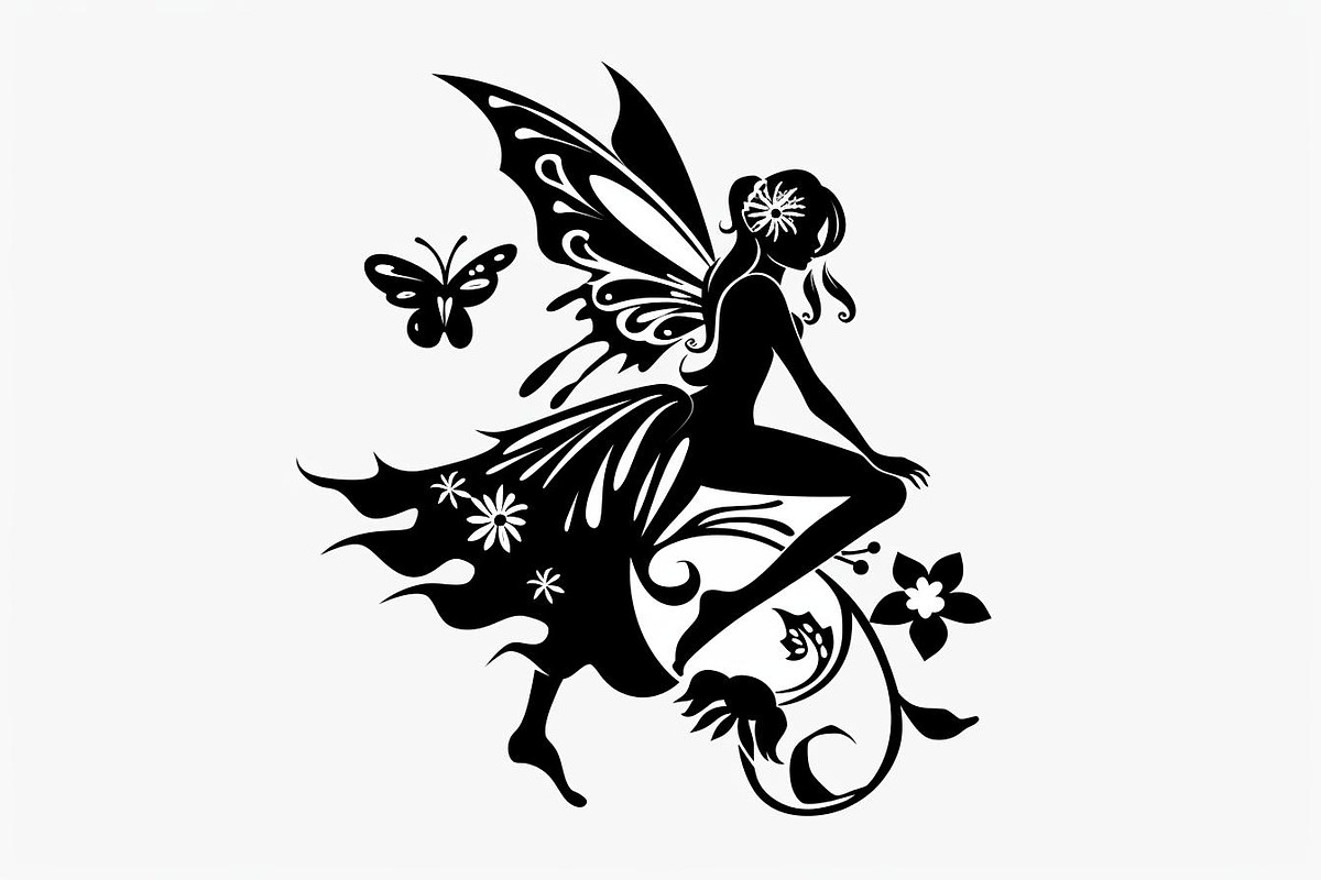 Silhouette of a fairy with delicate, an Illustration by Amazin_art (Photo 4 of 13)