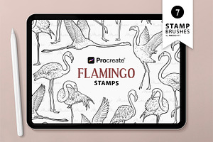 Flamingo Procreate Brush Stamps