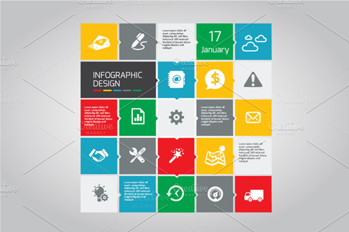 Squares background vector template, a Presentation Template by VL Shop