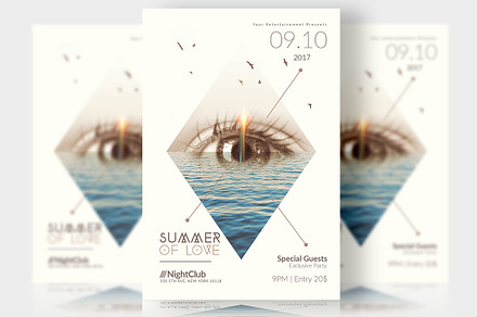 Minimalist Summer Of Love..., a Poster Template by Rome B Creation