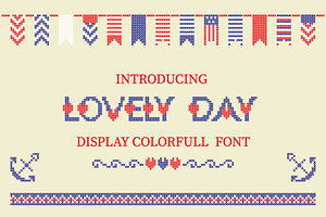 LOVELY-DAY-COLOR-CROSSSTICH Font