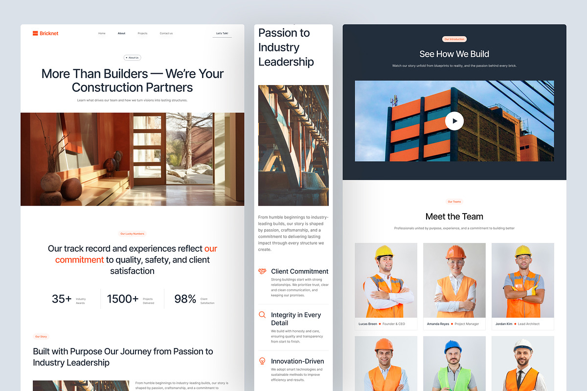 Construction Website UI Figma, an UI Kit Template by peterdraw (Photo 3 of 7)