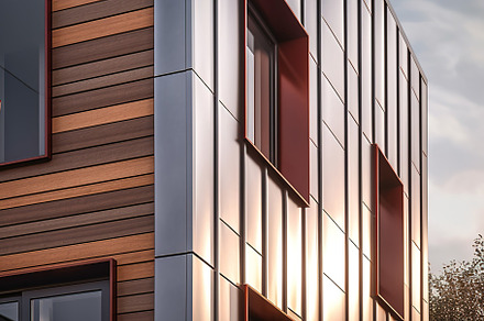 wood grain wall of the building, an Architecture Photo by Virgo Studio