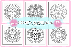 Comfy Mandala Coloring Book, a Seasonal Illustration by Coco Bloom