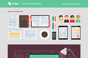 Grape - Illustrated PSD Template, a Landing Page Template by Mgd.Design (Thumbnail 5 of 5)