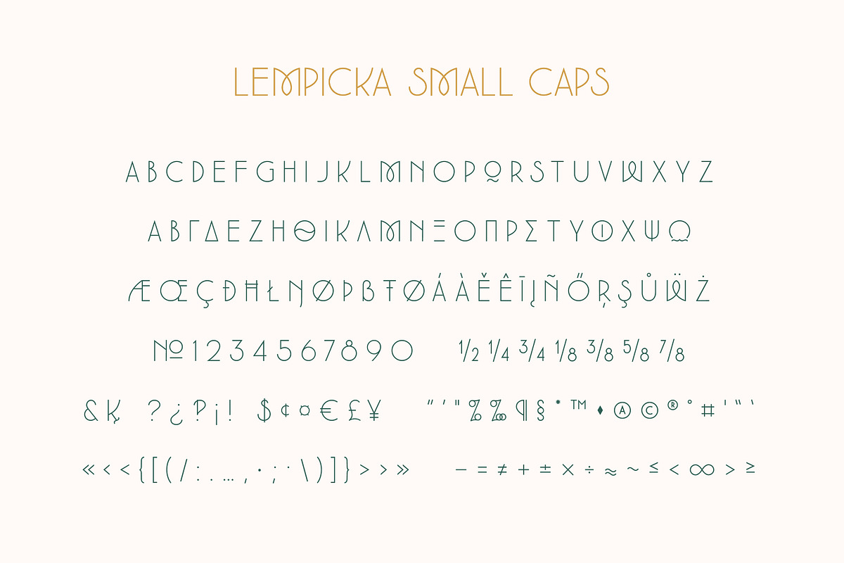 Lempicka Font Duo & Vector Ornaments, a Font by Molly Suber Thorpe (Photo 10 of 11)