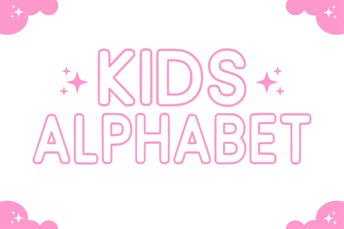 Simple Outline - Child Font Types, a Font by KiddoGlyphs Studio (Photo 2 of 7)