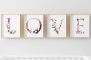 Winter Floral Alphabet Letter, a Decorative Illustration by Cacacolors Clipart (Thumbnail 5 of 6)