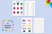 Printable Paint Swatch Sheets Bundle, a Stationery Template by Wicked Creative (Thumbnail 11 of 11)