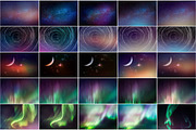 Night Sky Background Overlays, an Action Add-On by PhotoSpirit (Thumbnail 9 of 12)