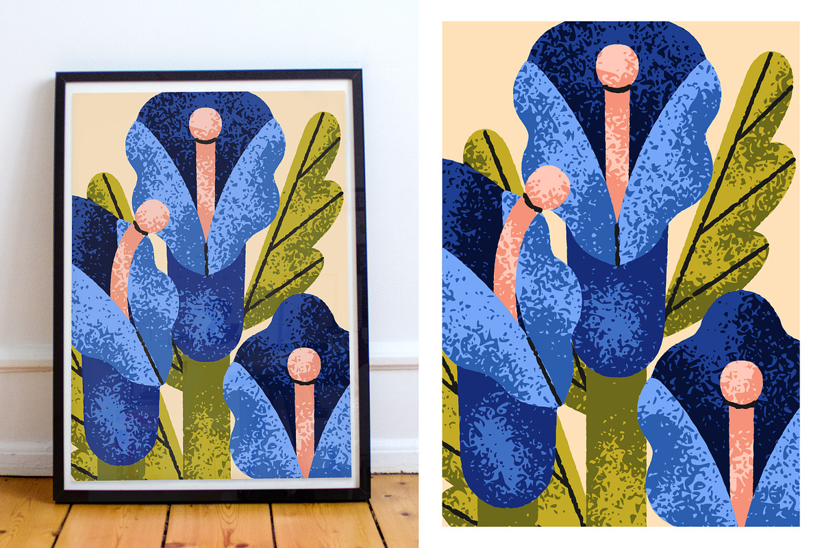 Abstract floral poster designs set, a Decorative Illustration by Good Studio (Photo 2 of 8)