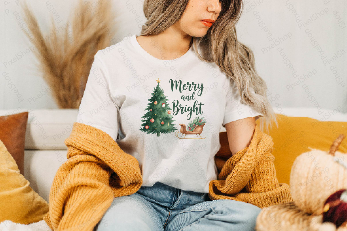 Merry & Bright Watercolor Christmas, an Illustration by DreamPrint404 (Photo 5 of 7)