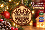 Christmas Gift Box Ornament SVG File, an Object Graphic by Libby Wishes (Thumbnail 1 of 3)