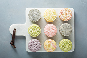 Snow skin mooncakes for the mid Autumn festival