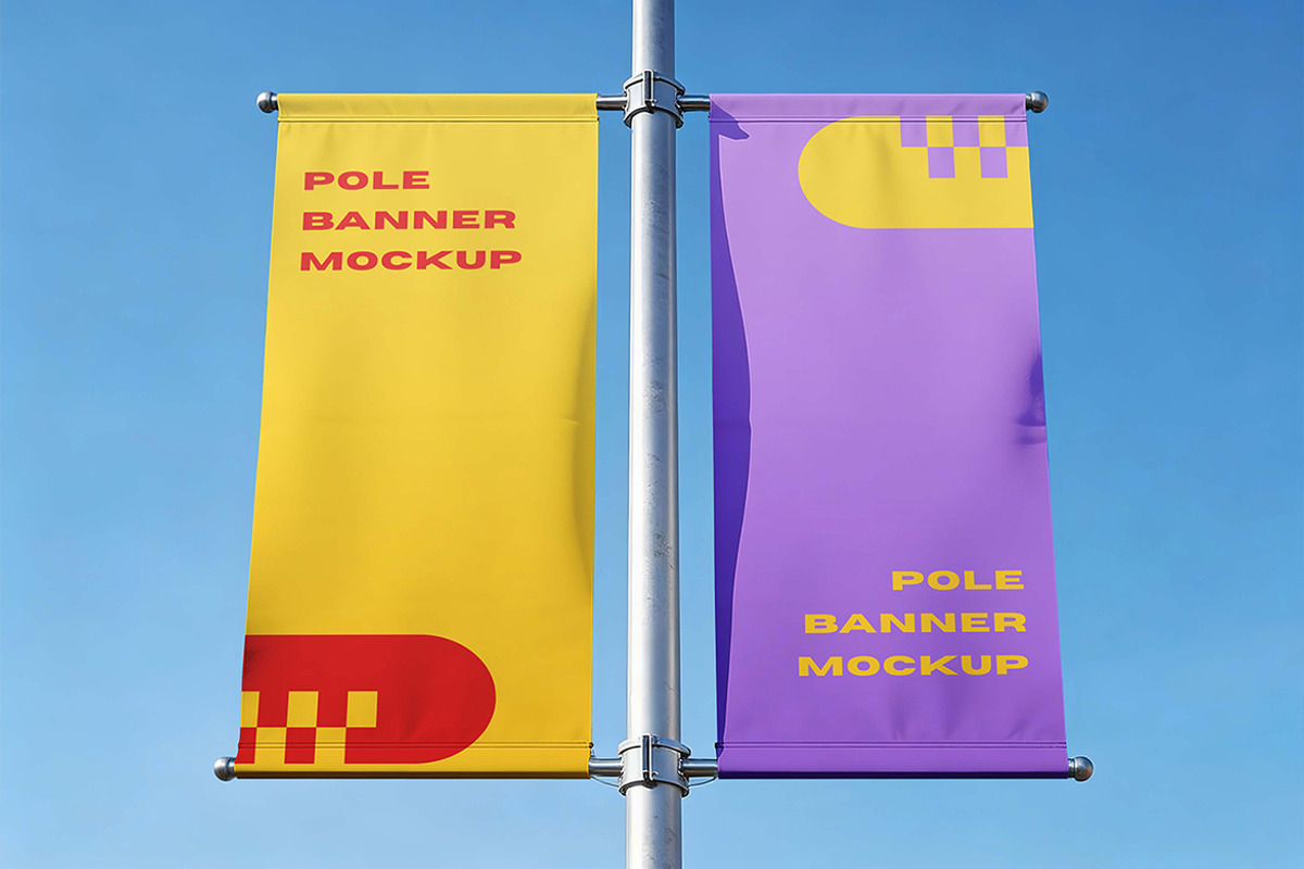 Pole Banner Mockup, an Advertising Mockup by Pitchlook.Studio (Photo 4 of 4)