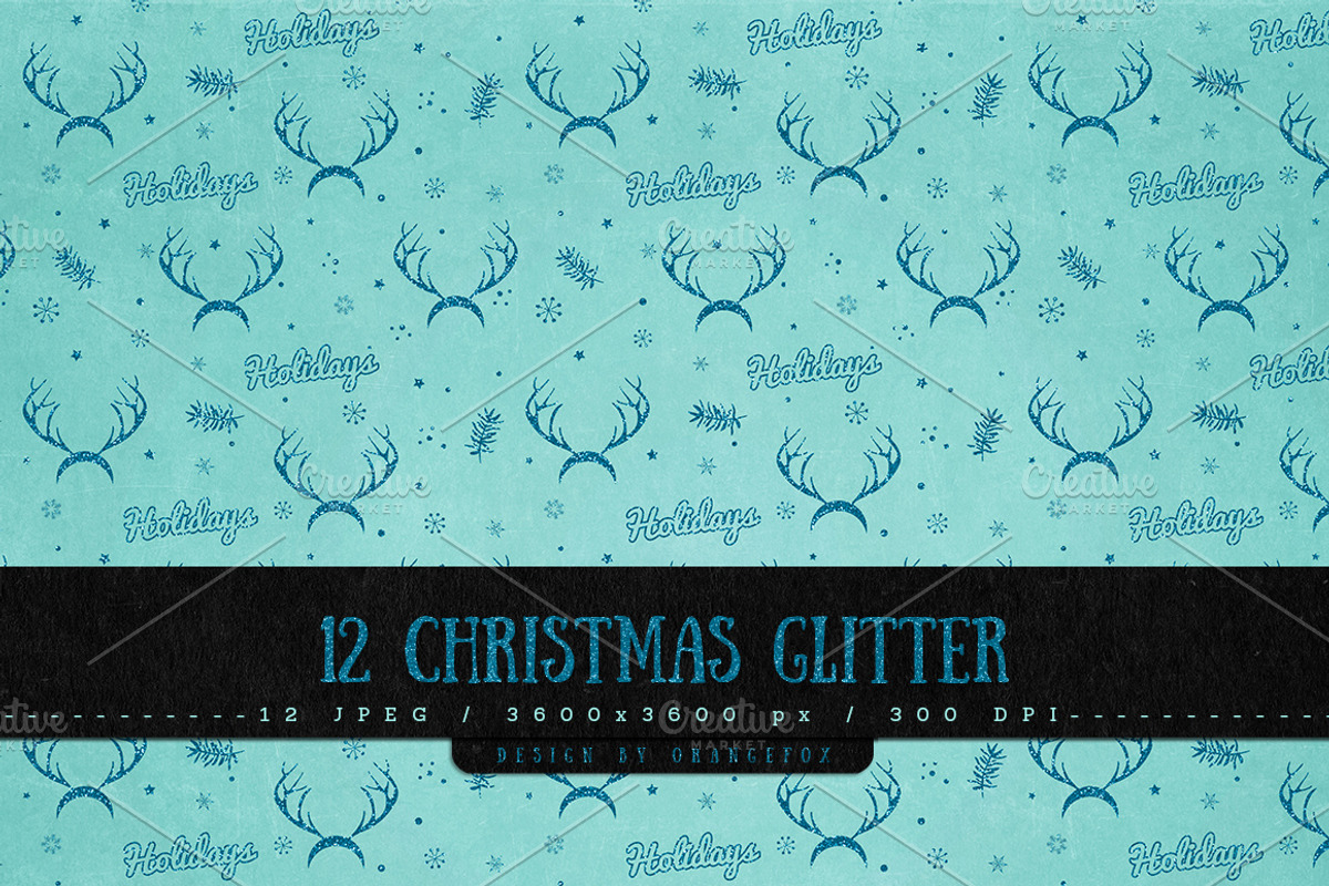12 Christmas Glitter Backgrounds, a Texture Graphic by Orange Fox (Photo 5 of 5)