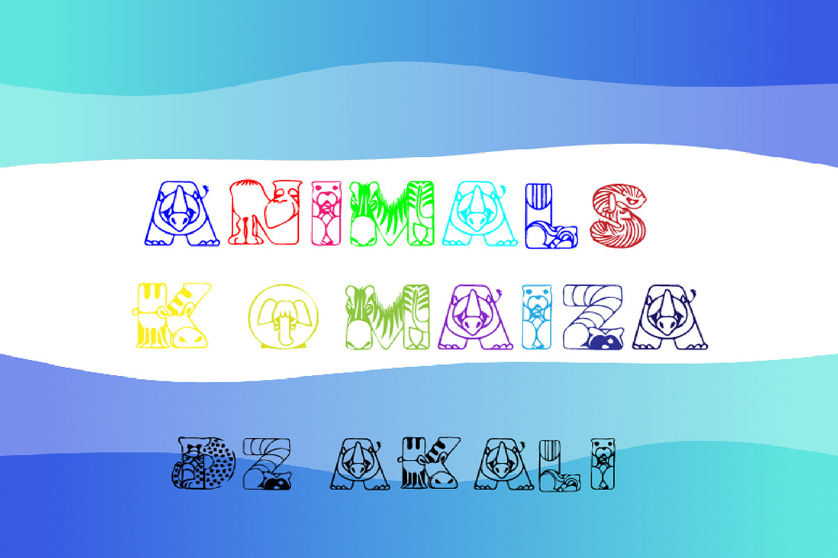 Animals, a Font by Dz Akali (Photo 1 of 2)