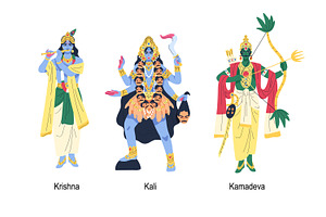 Hindu Gods And Goddesses Set