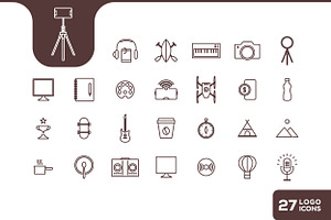 Content Creator tools kit Line Icons, an Outline Icon by devastd