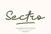 Sectro Minimalist Script, a Script Font by Artiveko (Thumbnail 1 of 8)