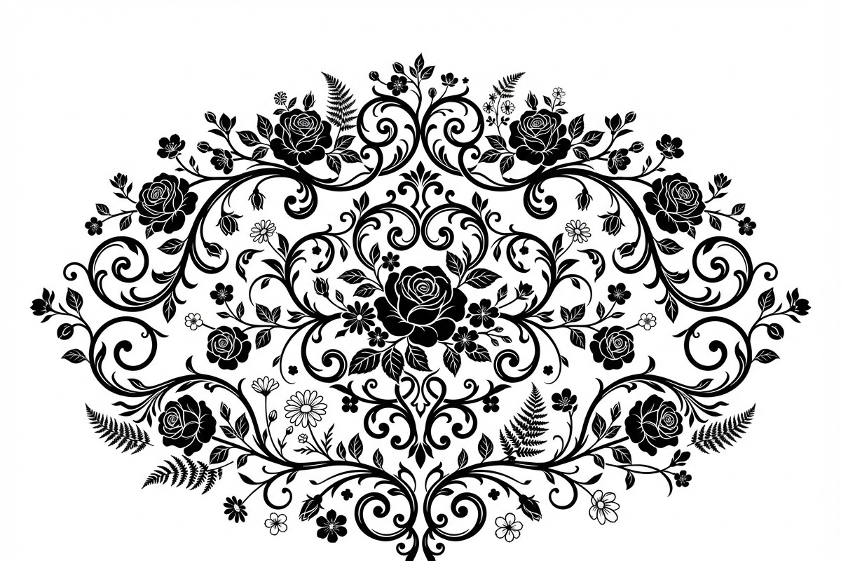 50 Elegant Floral Ornate Silhouette, a Decorative Illustration by Amazin_art (Photo 28 of 30)