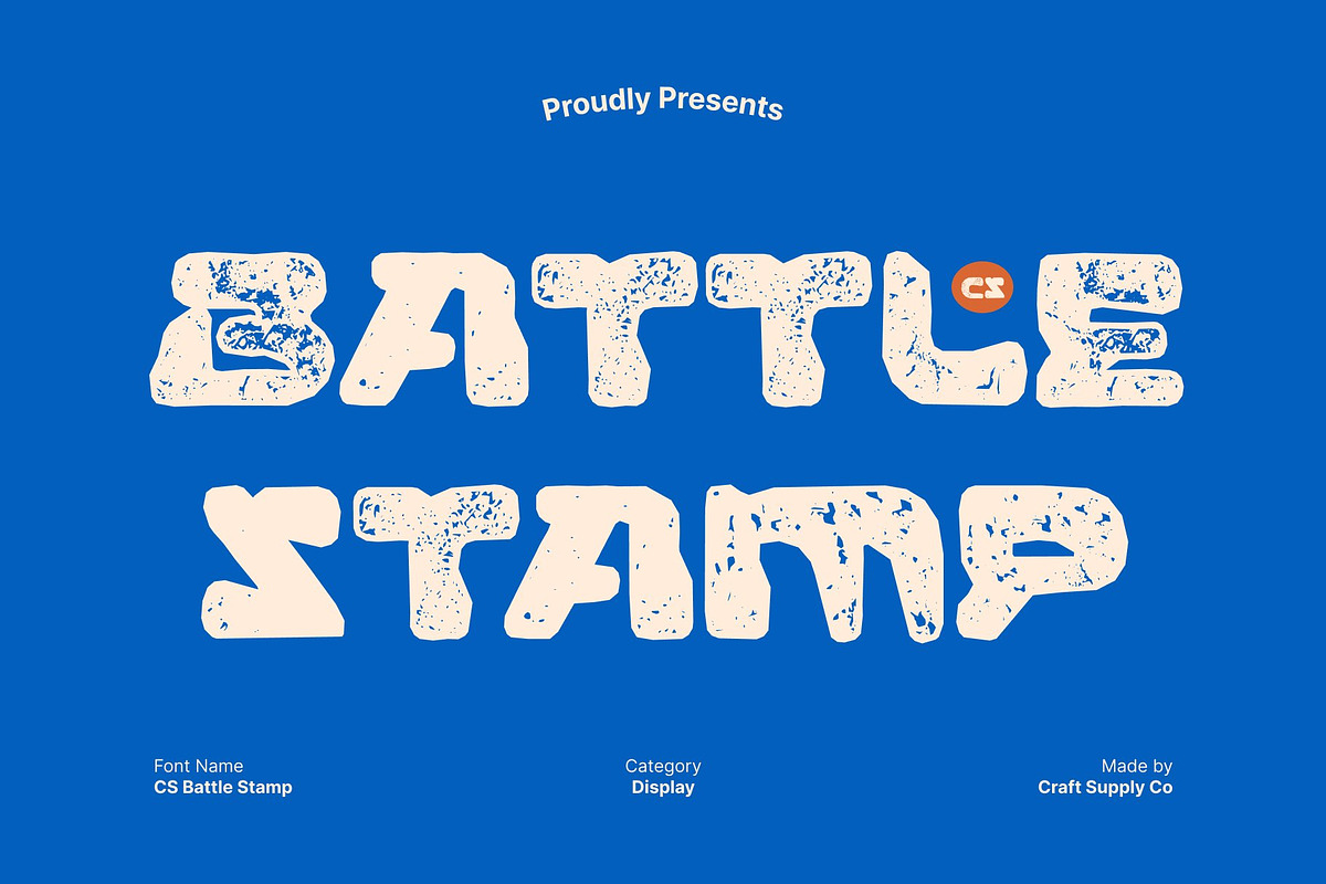 CS Battle Stamp, a Sans Serif Font by Craft Supply Co. (Photo 1 of 8)