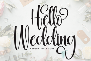 Hello Wedding Script Font