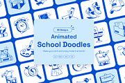 Animated School Doodles Icon, an Outline Icon by Vectors Market (Thumbnail 1 of 5)