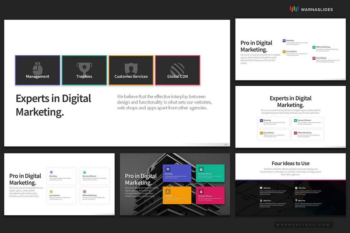 4 Bullet Points PowerPoint Templates, a Presentation Template by Warna Works (Photo 8 of 24)