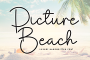 Picture Beach | Script Font, a Handwritten Font by Scratchones (Thumbnail 1 of 8)