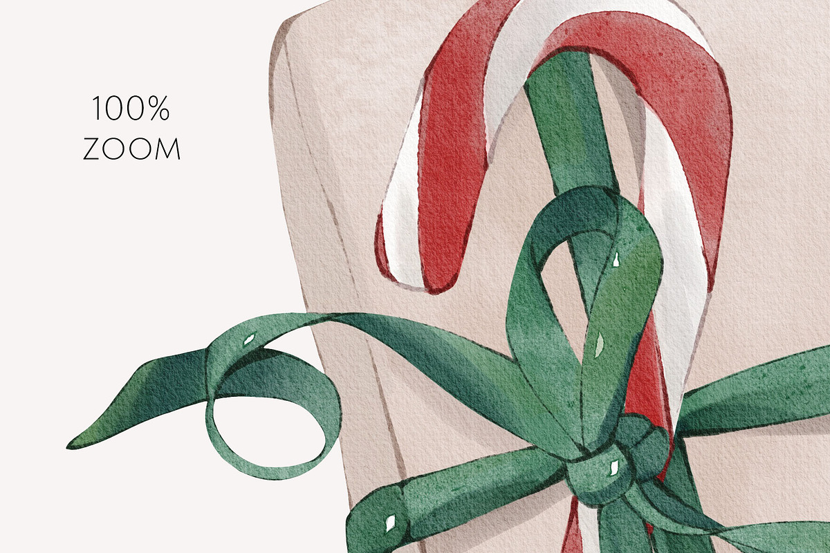 CHERRY CHRISTMAS watercolor pattern, a Seasonal Illustration by Yuliia Lashevska (Photo 4 of 10)