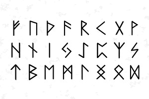 Elder Futhark Runes Alphabet