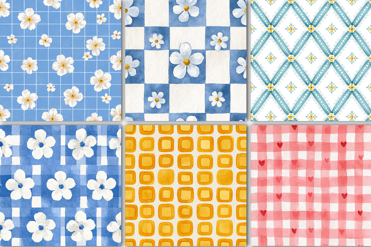 Retro Seamless Pattern Bundle, a Pattern Graphic by Black Bird Studio (Photo 4 of 6)