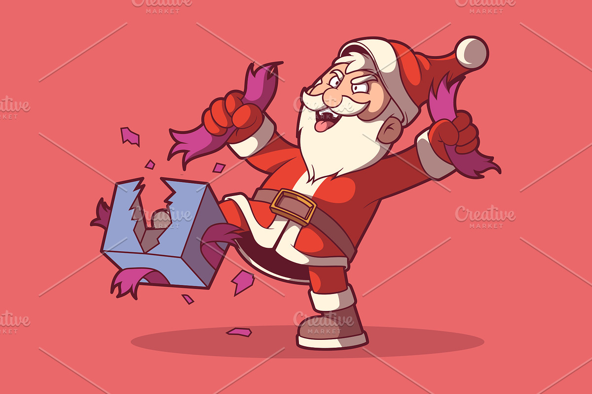 Crazy Santa!, a Seasonal Illustration by pedrors (Photo 2 of 3)