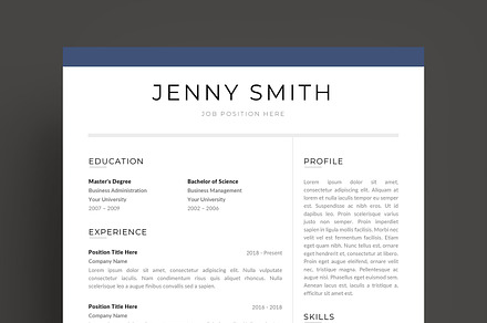 Resume Template Word Modern Clean CV