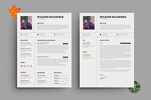 Modern Resume & CV Cover Template, a Resume Template by PixelStudio