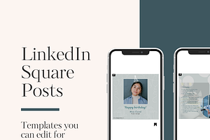 LinkedIn Square Posts SeaGreen&Grey