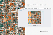 Retro Spring Vector Pattern Set, a Pattern Graphic by Palette Pursuit (Thumbnail 6 of 13)