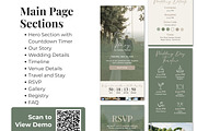 Sage Green Wedding Website Invite, a Landing Page Template by Everyday Perfection (Thumbnail 2 of 10)