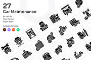 Car Maintenance Icons Set - Glyph, a Solid Icon by Kmg Design (Thumbnail 1 of 2)