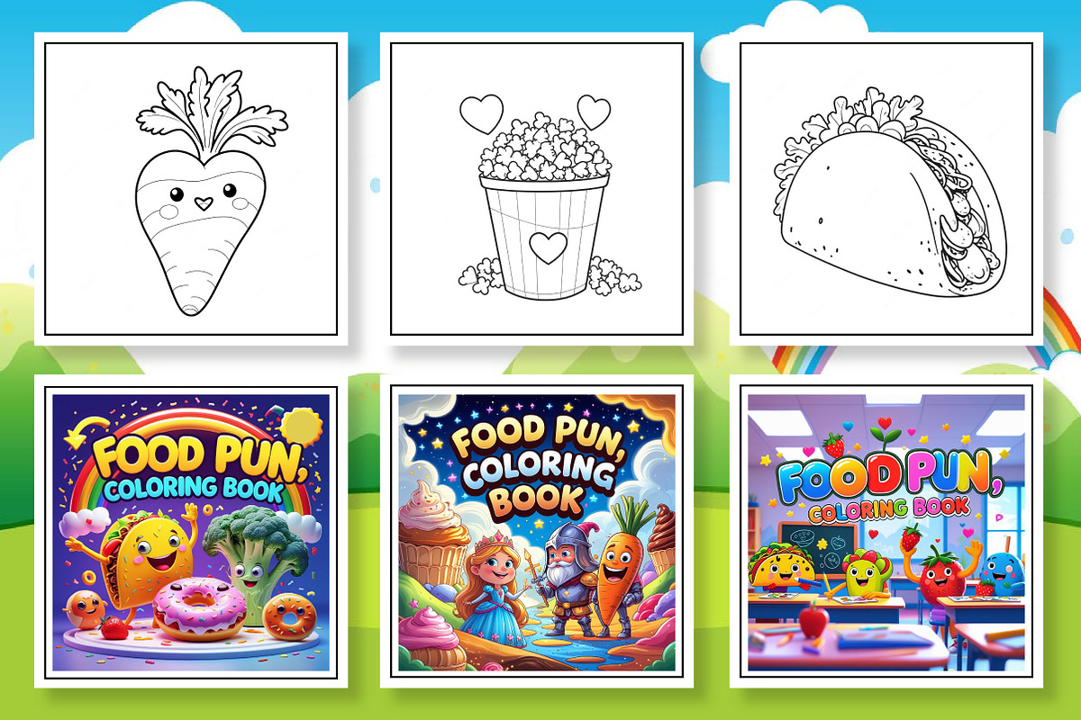 Food Pun Coloring Book, a Photo by Wow Magic (Photo 1 of 3)